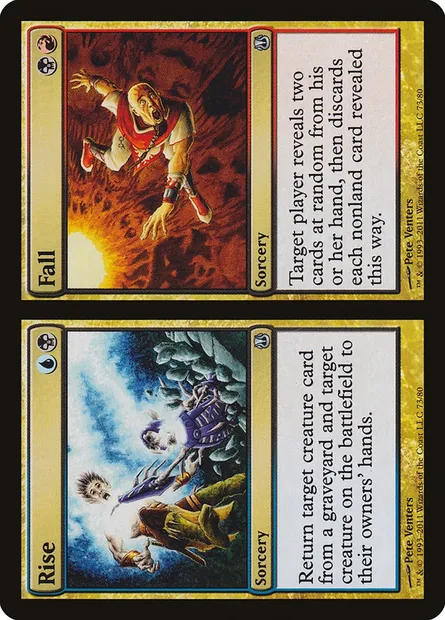 Rise // Fall, Magic card DDH 73 — Duel Decks: Ajani vs. Nicol Bolas set