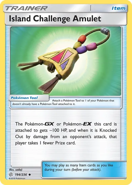 Island Challenge Amulet, Pokémon card CEC 194 — Cosmic Eclipse set