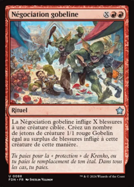 Négociation gobeline, carte Magic FDN 88 — extension Foundations