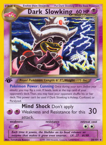 Dark Slowking, Pokémon card NDE 20 — Neo Destiny set