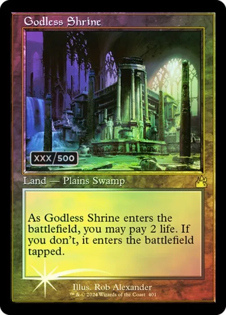 Godless Shrine, Magic card RVR 401z — Ravnica Remastered set