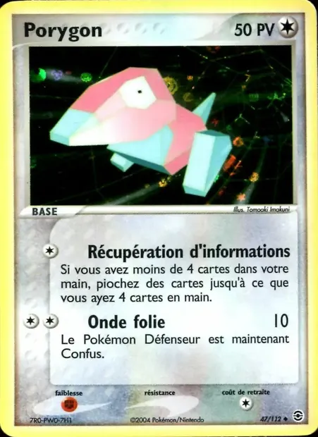 Porygon, carte Pokémon RG 47 — extension EX Rouge Feu & Vert Feuille