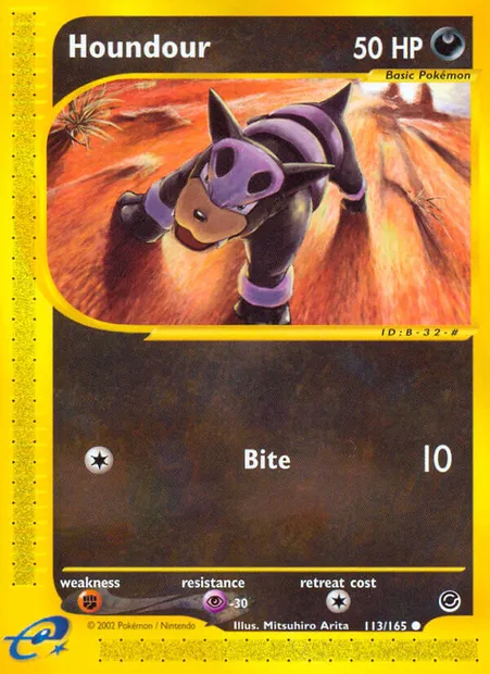 Houndour, Pokémon card EX 113 — Expedition Base Set set