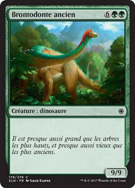 Brontodonte ancien, carte Magic XLN 175 — extension Ixalan