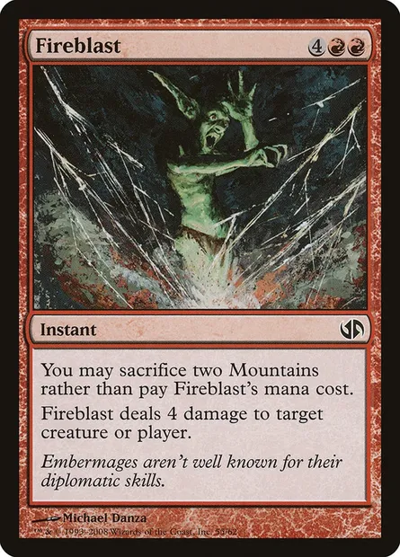 Fireblast, Magic card DD2 55 — Duel Decks: Jace vs. Chandra set