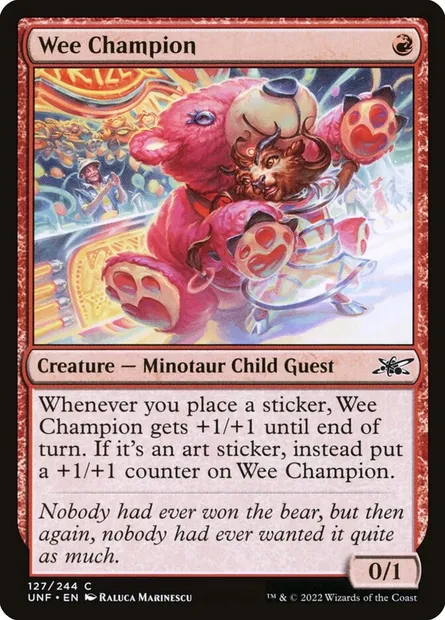 Wee Champion, carte Magic UNF 127 — extension Unfinity