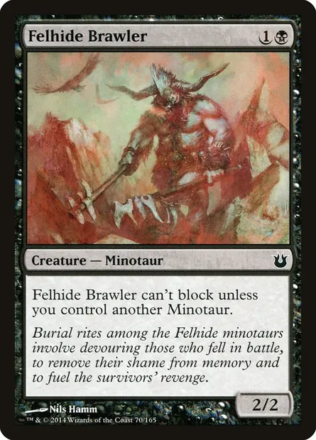 Felhide Brawler, Magic card BNG 70 — Born of the Gods set