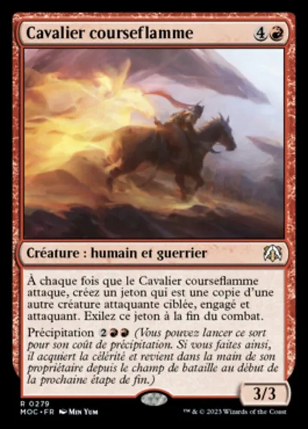 Cavalier courseflamme, carte Magic MOC 279 — extension March of the Machine Commander