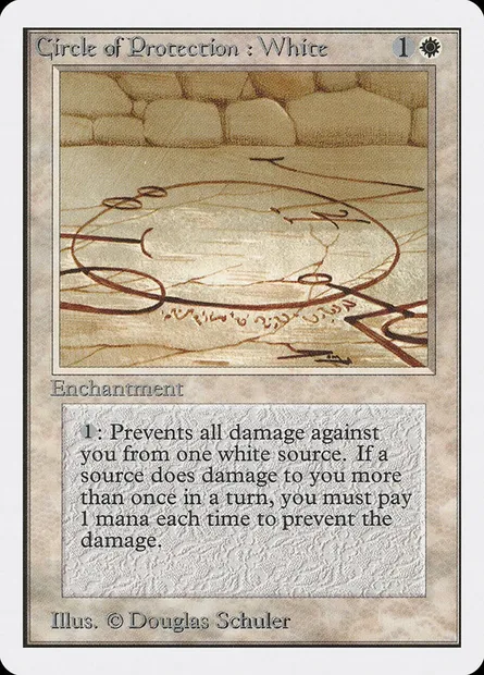 Circle of Protection: White, Magic card 2ED 14 — Unlimited Edition set
