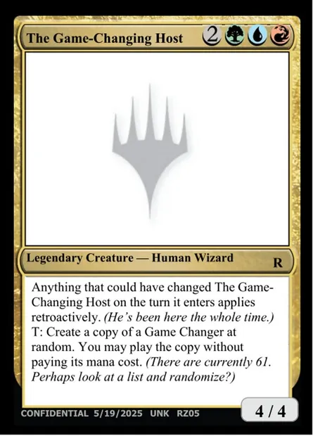 The Game-Changing Host, Magic card UNK RZ05j — Unknown Event set