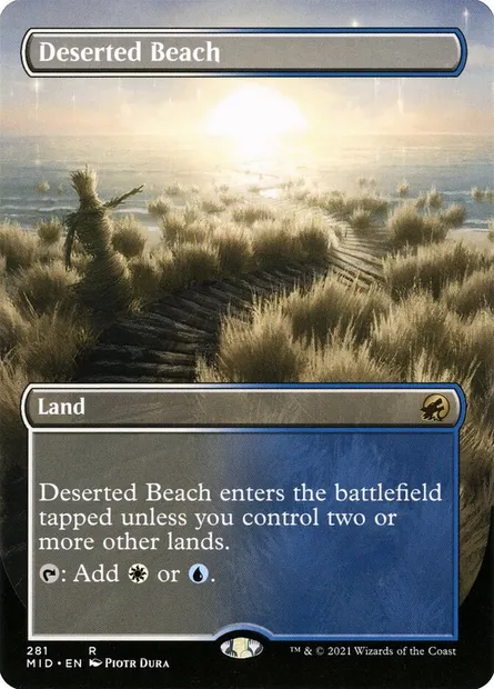 Deserted Beach, Magic card MID 281 — Innistrad: Midnight Hunt set