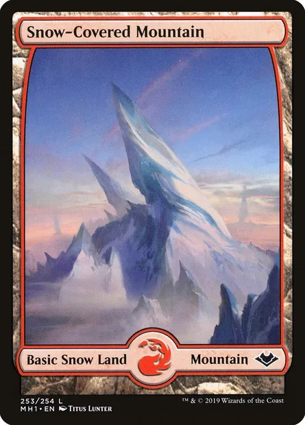 Snow-Covered Mountain, Magic card MH1 253 — Modern Horizons set