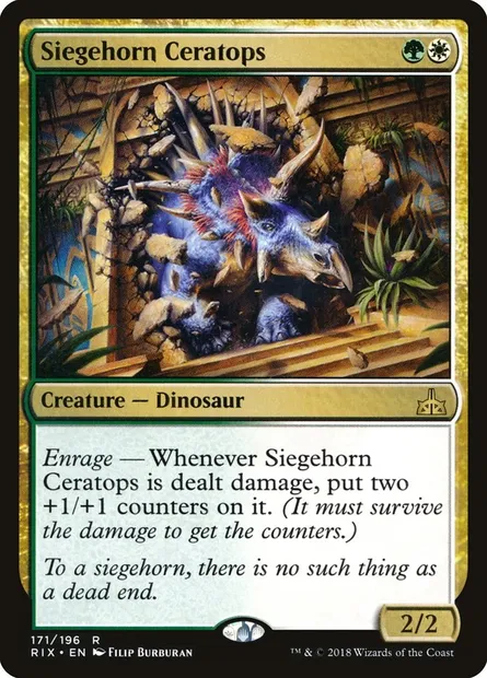 Siegehorn Ceratops, Magic card RIX 171 — Rivals of Ixalan set