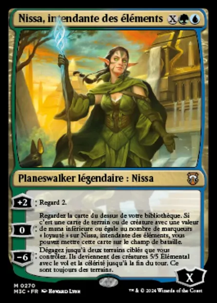 Nissa, intendante des éléments, carte Magic M3C 270 — extension Modern Horizons 3 Commander