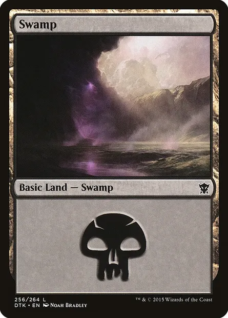 Swamp, Magic card DTK 256 — Dragons of Tarkir set