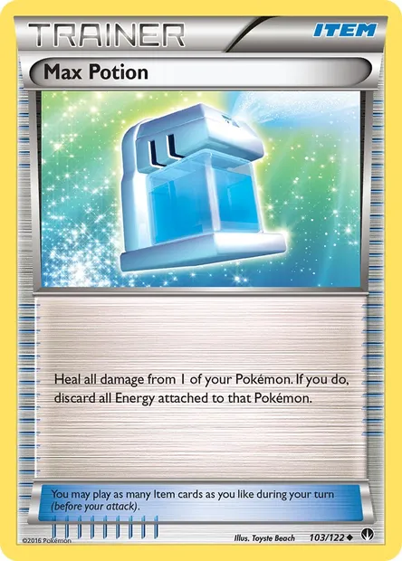 Max Potion, Pokémon card BKP 103 — BREAKpoint set