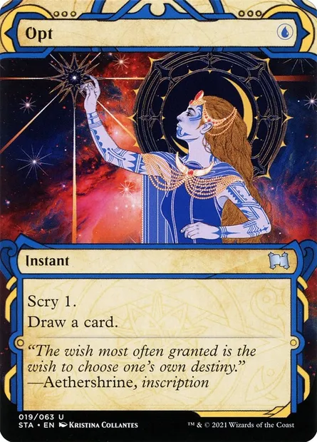 Opt, Magic card STA 19 — Strixhaven Mystical Archive set