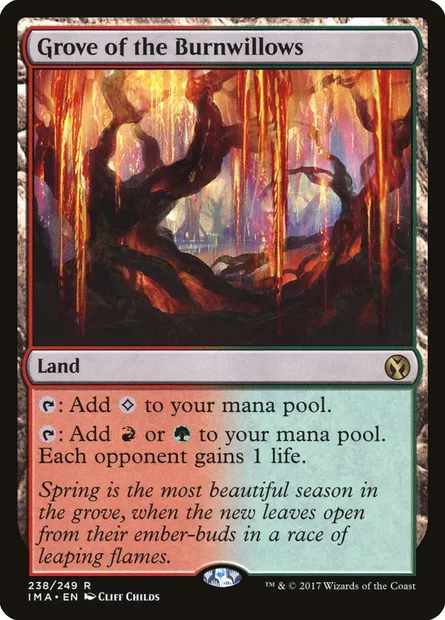 Grove of the Burnwillows, Magic card IMA 238 — Iconic Masters set