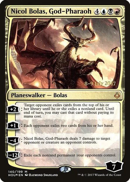 Nicol Bolas, Dieu-Pharaon, carte Magic PHOU 140s — extension Hour of Devastation Promos