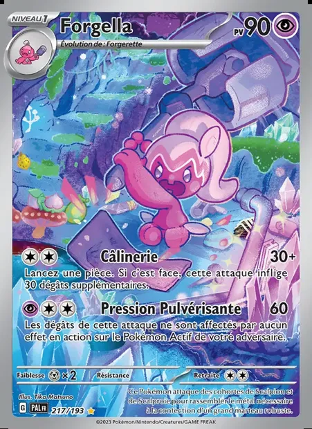 Forgella, carte Pokémon PAL 217 — extension Évolutions à Paldea