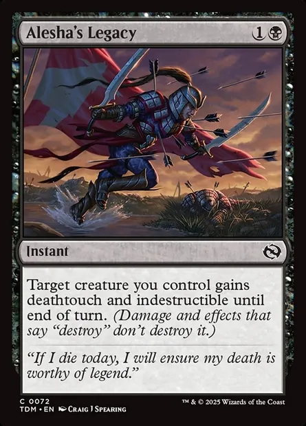 Alesha's Legacy, Magic card TDM 72 — Tarkir: Dragonstorm set