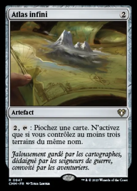 Atlas infini, carte Magic CMM 947 — extension Commander Masters