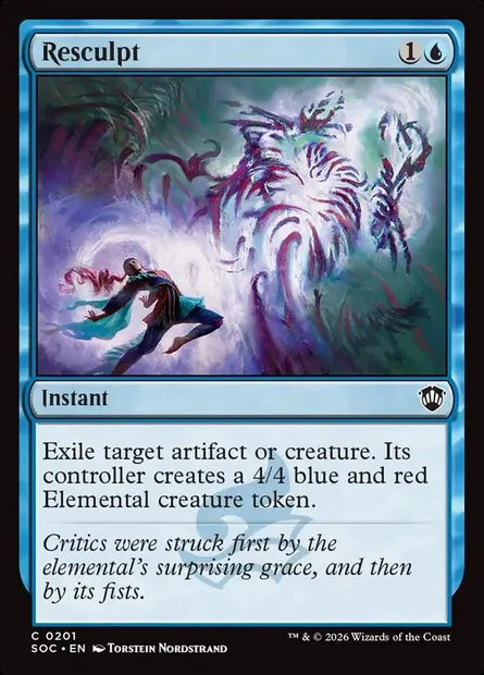 Resculpt, Magic card SOC 201 — Secrets of Strixhaven Commander set