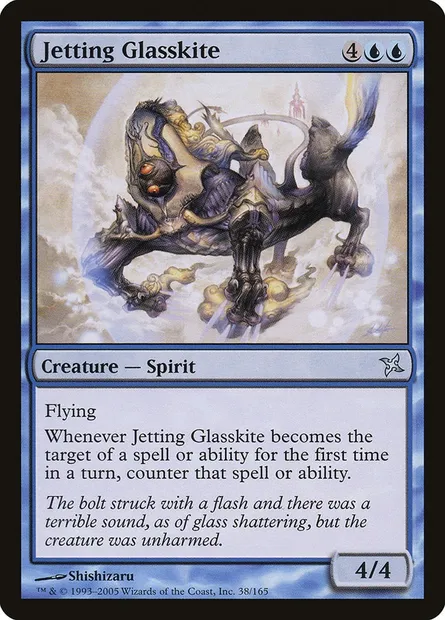 Jetting Glasskite, Magic card BOK 38 — Betrayers of Kamigawa set