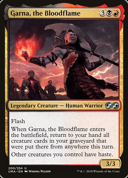 Garna, the Bloodflame, Magic card UMA 200 — Ultimate Masters set