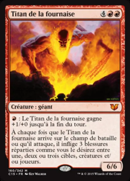 Titan de la fournaise, carte Magic C15 160 — extension Commander 2015