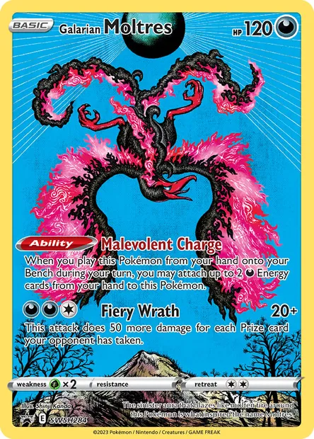 Galarian Moltres, Pokémon card SWSH 284 — SWSH Black Star Promos set