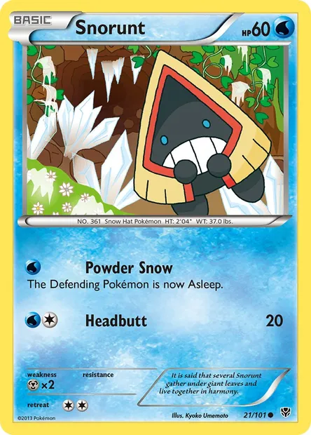 Snorunt, Pokémon card PLB 21 — Plasma Blast set