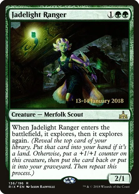 Ranger jadefeu, carte Magic PRIX 136s — extension Rivals of Ixalan Promos