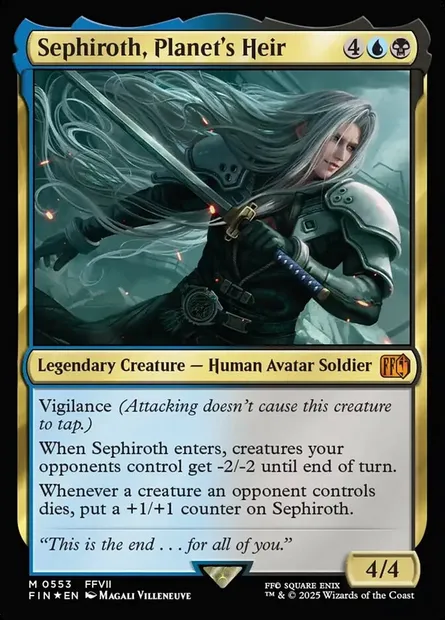 Sephiroth, Planet's Heir, Magic card FIN 553 — Final Fantasy set