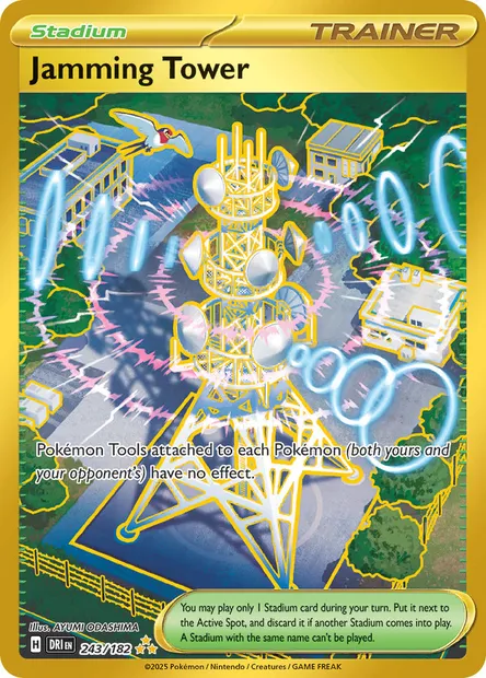 Jamming Tower, Pokémon card DRI 243 — Destined Rivals set