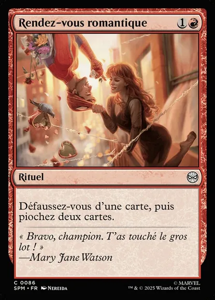 Rendez-vous romantique, carte Magic SPM 86 — extension Marvel's Spider-Man