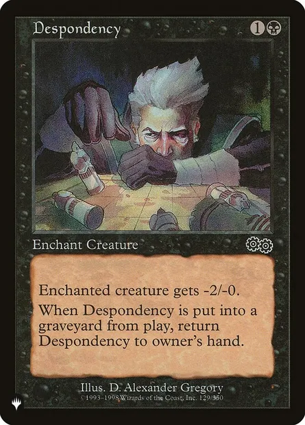 Découragement, carte Magic PLST USG-129 — extension The List