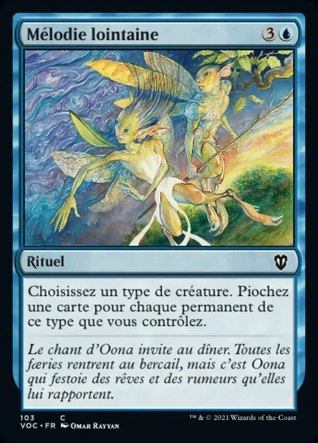 Mélodie lointaine, carte Magic VOC 103 — extension Crimson Vow Commander