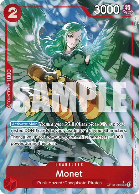 Monet, One Piece card OP10-016 — ROYAL BLOOD set