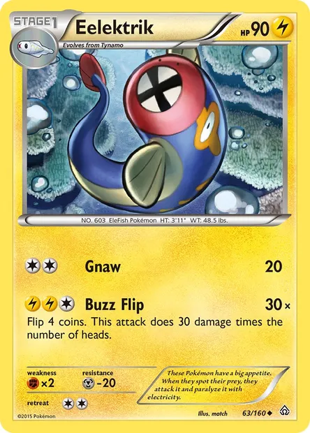 Eelektrik, Pokémon card PRC 63 — Primal Clash set