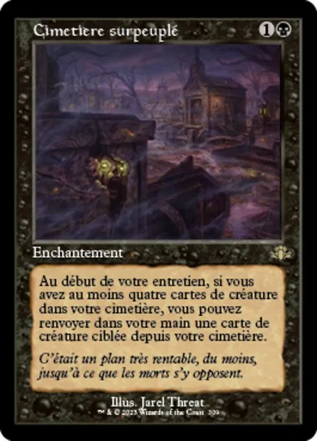 Cimetière surpeuplé, carte Magic DMR 309 — extension Dominaria Remastered