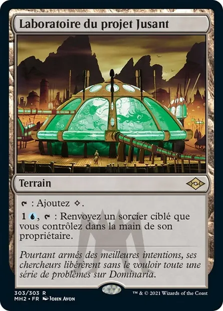 Laboratoire du projet Jusant, carte Magic MH2 303 — extension Horizons du Modern 2
