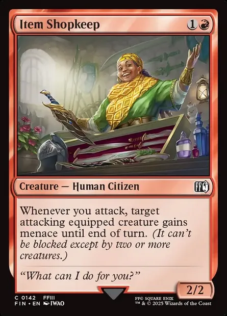 Item Shopkeep, Magic card FIN 142 — Final Fantasy set