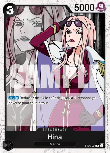 Hina, carte One Piece ST06-008 — extension Absolute Justice