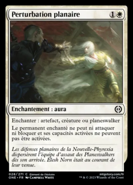 Perturbation planaire, carte Magic ONE 28 — extension Tous Phyrexians