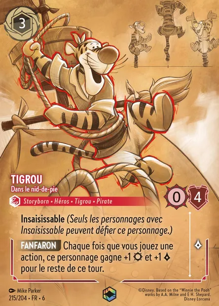 Tigrou - Dans le nid-de-pie, carte Disney Lorcana CH6-215 — extension La Mer Azurite