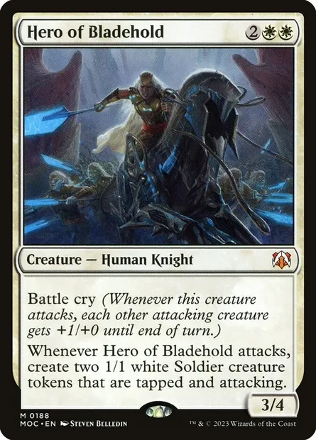 Hero of Bladehold, Magic card MOC 188 — March of the Machine Commander set