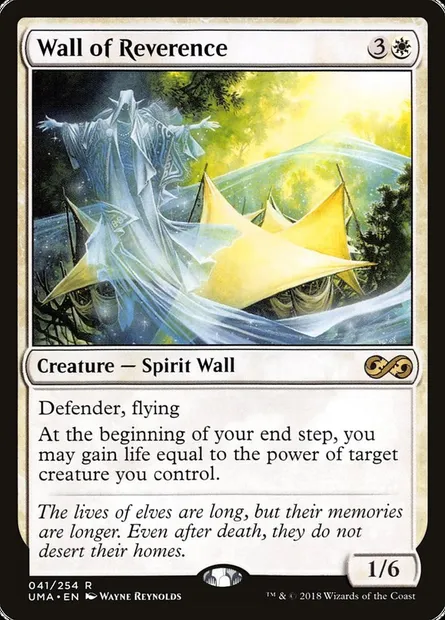 Wall of Reverence, Magic card UMA 41 — Ultimate Masters set