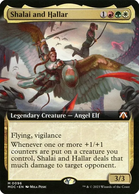 Shalai and Hallar, Magic card MOC 96 — March of the Machine Commander set