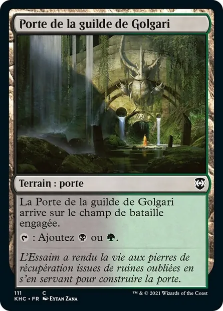 Porte de la guilde de Golgari, carte Magic KHC 111 — extension Kaldheim Commander